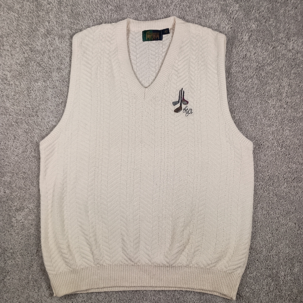 Steve‎ Stricker XL Fairway Sport Golf Vest Sweater Men Ivory - Picture 2 of 15
